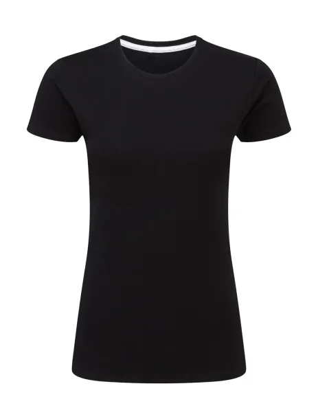  Ladies' Perfect Print Tagless Tee - SG Signature Dark Black