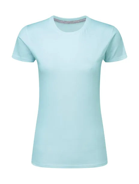  Ladies' Perfect Print Tagless Tee - SG Signature Angel Blue