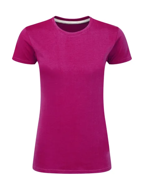  Ladies' Perfect Print Tagless Tee - SG Signature Dark Pink