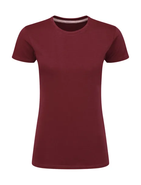  Ladies' Perfect Print Tagless Tee - SG Signature Burgundy