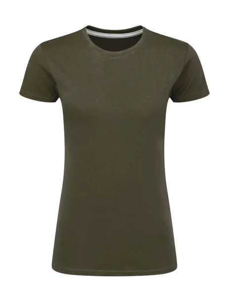  Ladies' Perfect Print Tagless Tee - SG Signature Military Green