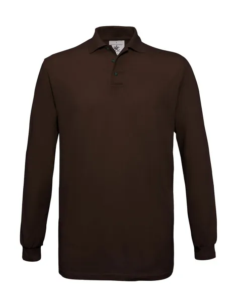  Polo majica dugih rukava, 180 g/m² - B&C Brown