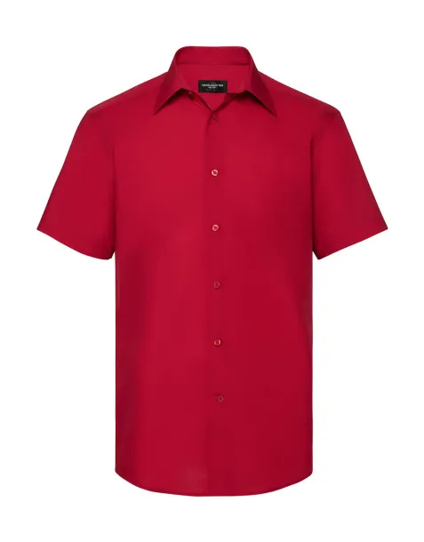  Tailored Poplin Shirt - Russell Collection Klasična crvena