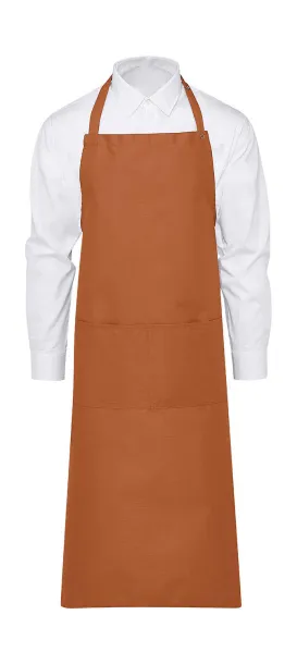  Amsterdam Bib Apron with Pocket - Jassz Bistro Burnt Orange