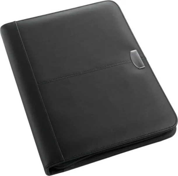 Josie Bonded leather folder  black