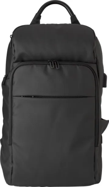Rishi PU laptop ruksak, 15" Crna