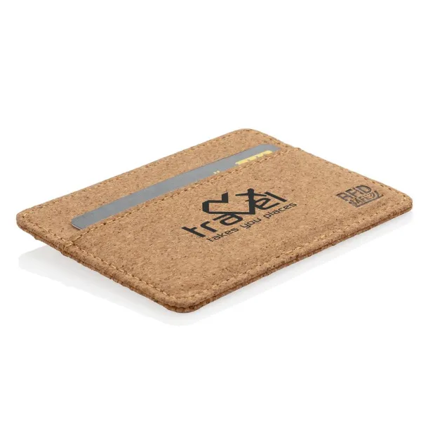  ECO cork secure RFID slim wallet - XD Collection Brown 