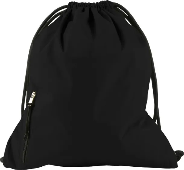 Elise Pongee (190T) drawstring backpack black