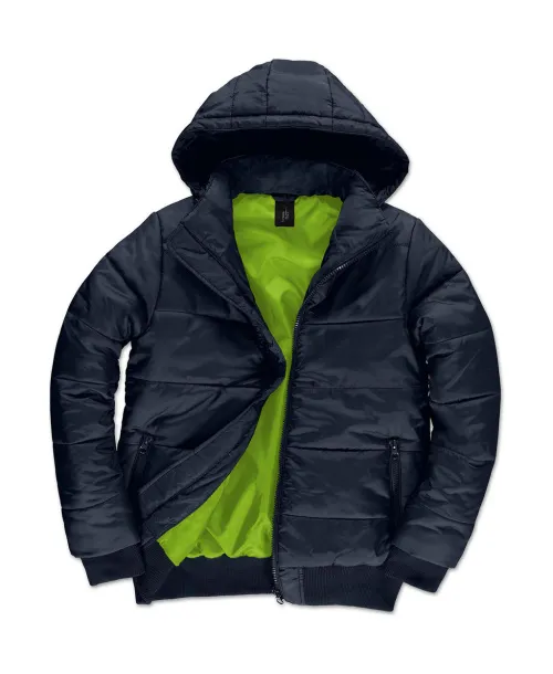  Superhood/men Jacket - B&C Outerwear Navy Neon Green