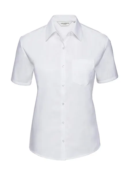  Ladies' Cotton Poplin Shirt - Russell  Bijela