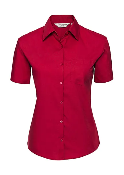  Ladies' Cotton Poplin Shirt - Russell  Classic Red