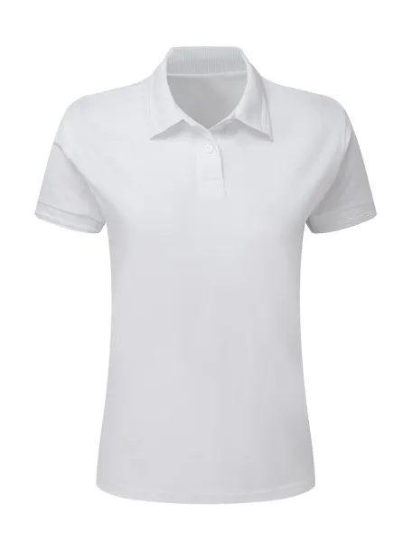  Ženska poli pamučna polo majica, 215 g/m² - SG Bijela