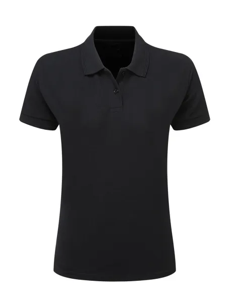  Ženska poli pamučna polo majica, 215 g/m² - SG Crna