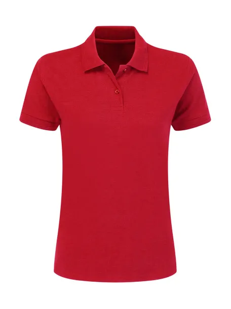  Ženska poli pamučna polo majica, 215 g/m² - SG Crvena