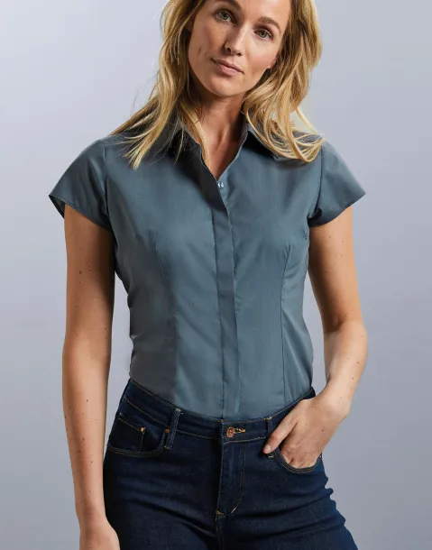  Ladies' Fitted Poplin Shirt - Russell 