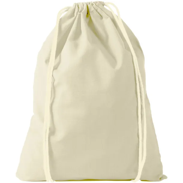 Oregon 100 g/m² cotton drawstring backpack Natural