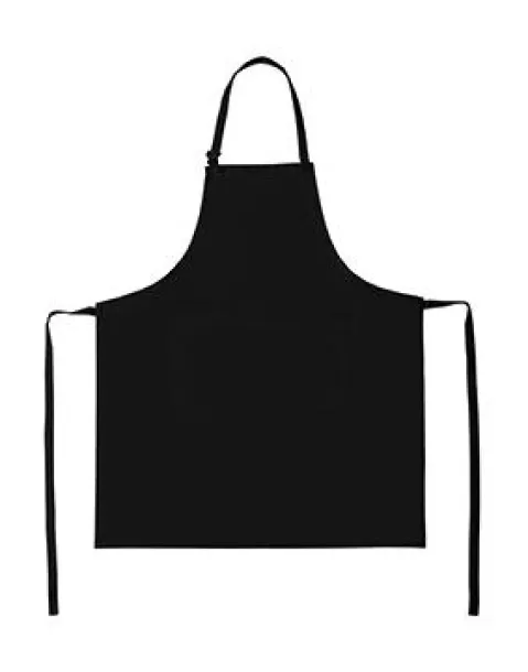  Lisbon 100% Cotton Bib Apron - SG Accessories - BISTRO (Ex JASSZ Bistro) Black