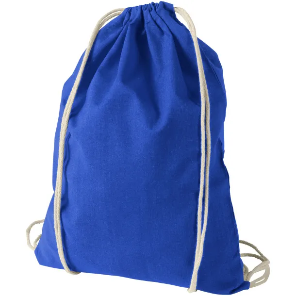 Oregon 100 g/m² cotton drawstring backpack Royal blue