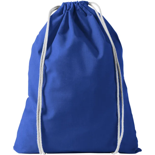 Oregon 100 g/m² cotton drawstring backpack Royal blue