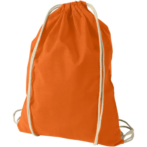 Oregon 100 g/m² cotton drawstring backpack Orange