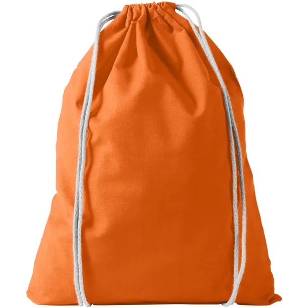 Oregon 100 g/m² cotton drawstring backpack Orange