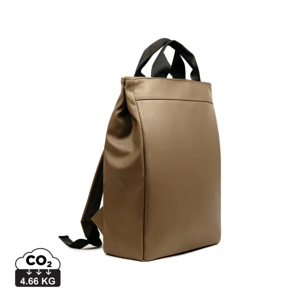  VINGA Bermond RCS recycled PU backpack - Vinga brown 