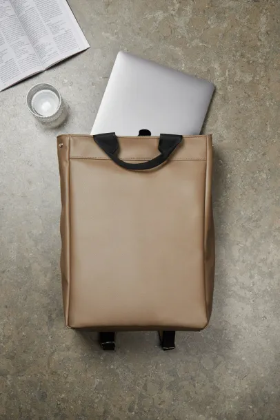  VINGA Bermond ruksak od RCS recikliranog PU-a, 15,6" - Vinga brown