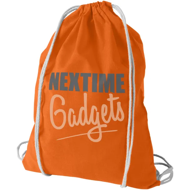 Oregon 100 g/m² cotton drawstring backpack Orange