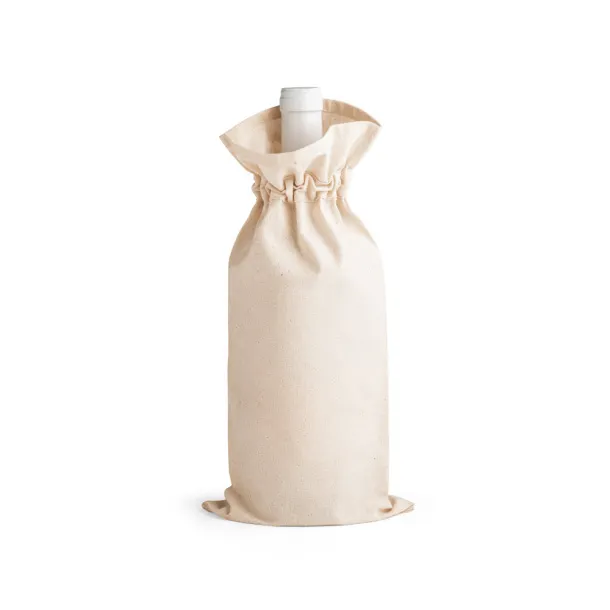 JEROME 100% cotton bag for bottle Natural