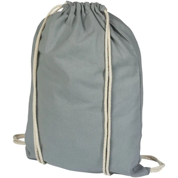 Oregon 100 g/m² cotton drawstring backpack Grey