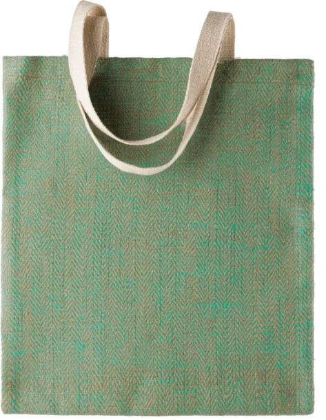  100% NATURAL YARN DYED JUTE BAG - Kimood Natural Water Green