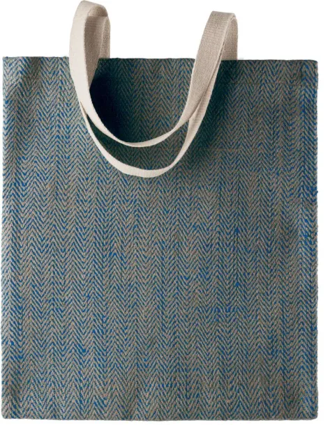  100% NATURAL YARN DYED JUTE BAG - Kimood Natural Ink BLue