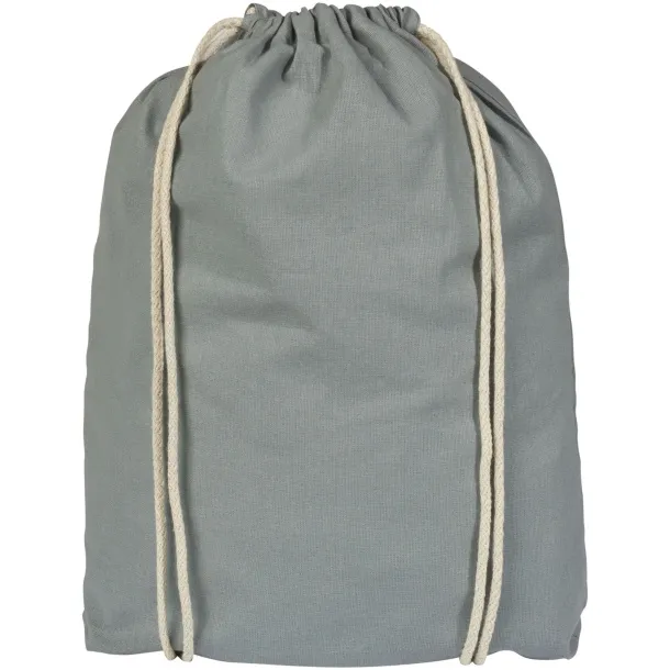 Oregon 100 g/m² cotton drawstring backpack Grey