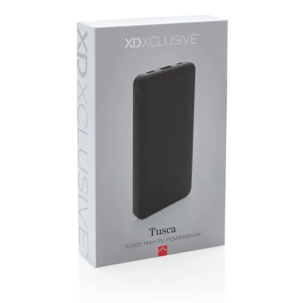  Tusca 10.000 mAh PU powerbank - XD Xclusive Black 