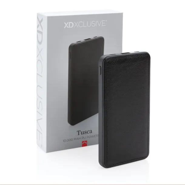  Tusca 10.000 mAh PU powerbank - XD Xclusive Black 