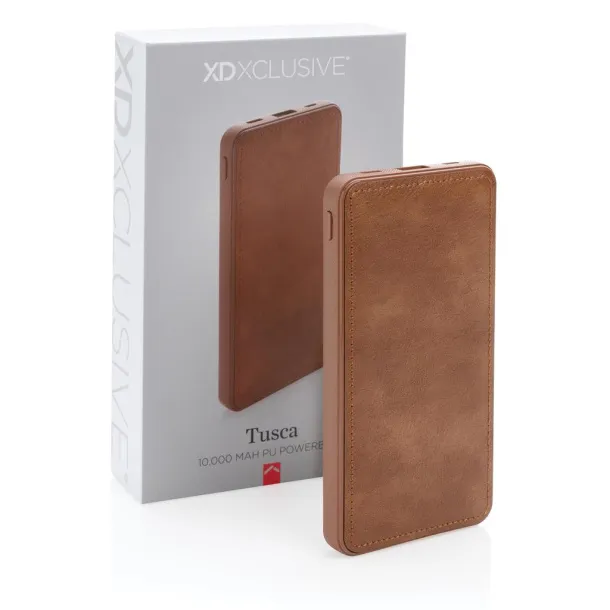  Tusca 10.000 mAh PU powerbank - XD Xclusive Brown