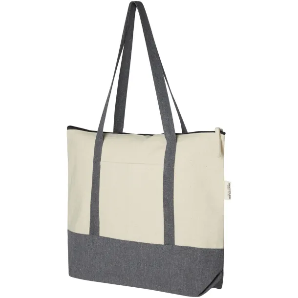 Repose 10L torba od recikliranog pamuka s patentnim zatvaračem 320 g/m² Prirodna Heather grey