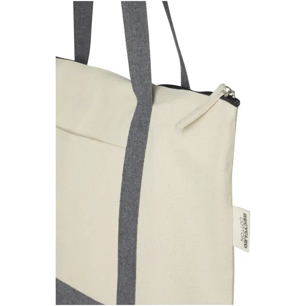 Repose 10L torba od recikliranog pamuka s patentnim zatvaračem 320 g/m² Prirodna Heather grey