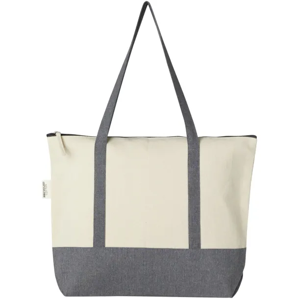 Repose 10L torba od recikliranog pamuka s patentnim zatvaračem 320 g/m² Prirodna Heather grey