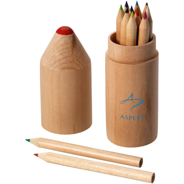 Bossy 12-piece coloured pencil set Natural