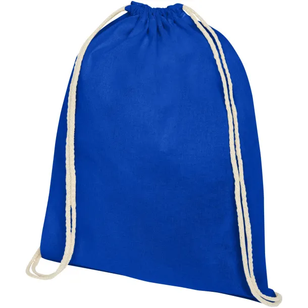 Oregon 140 g/m² cotton drawstring backpack Royal blue