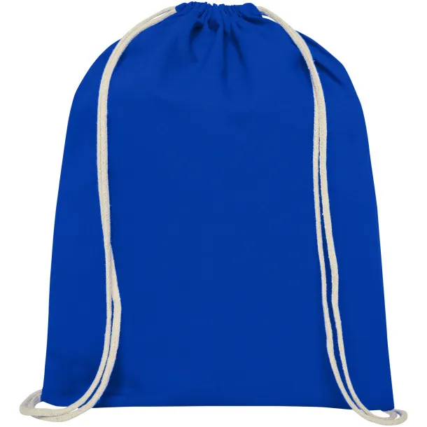 Oregon 140 g/m² cotton drawstring backpack Royal blue