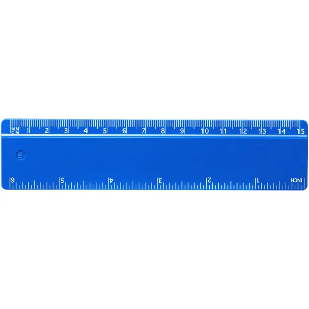 Refari 15 cm recycled plastic ruler Blue