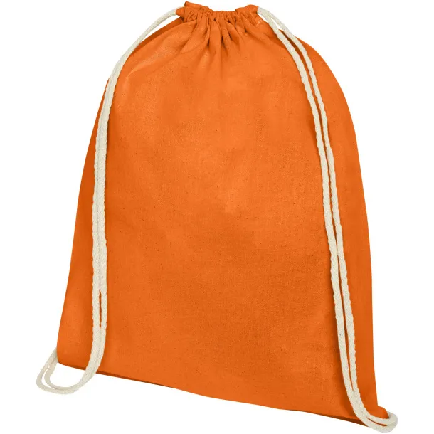 Oregon 140 g/m² cotton drawstring backpack Orange