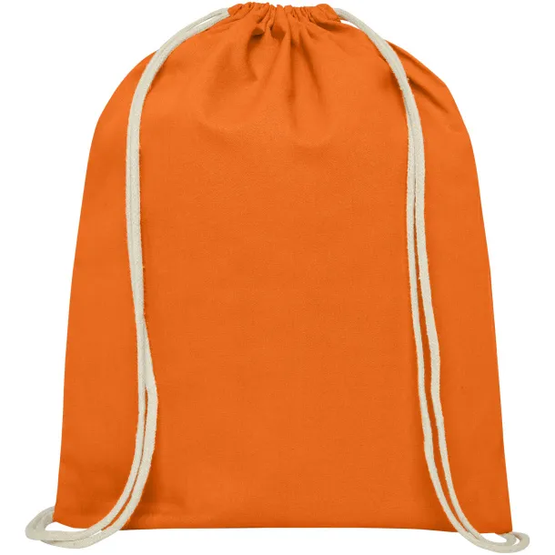 Oregon 140 g/m² cotton drawstring backpack Orange