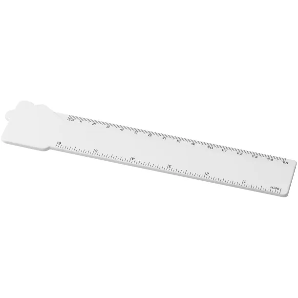 Tait 15 cm house-shaped recycled plastic ruler - Unbranded White