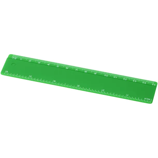 Refari 15 cm recycled plastic ruler Green