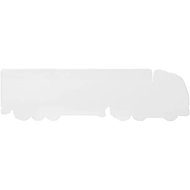 Tait 15 cm lorry-shaped recycled plastic ruler - PF Manufactured White