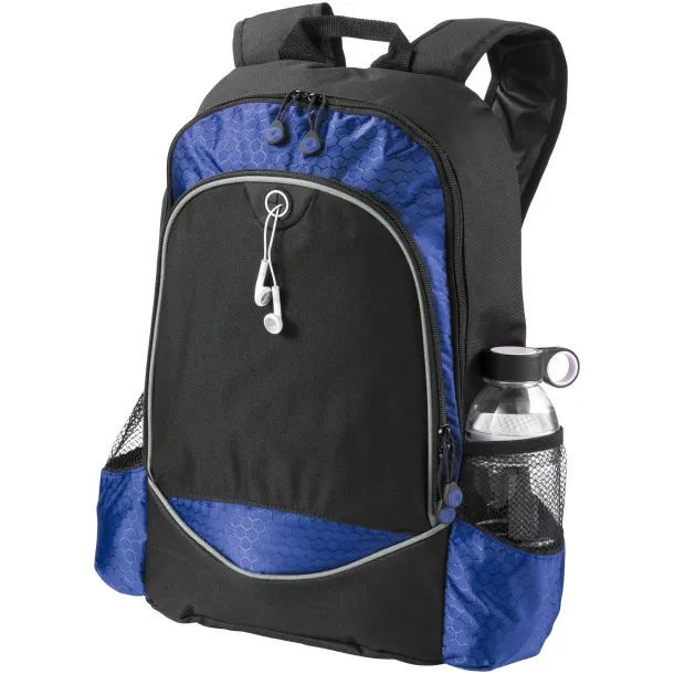 Benton 15" laptop backpack Solid black Royal blue