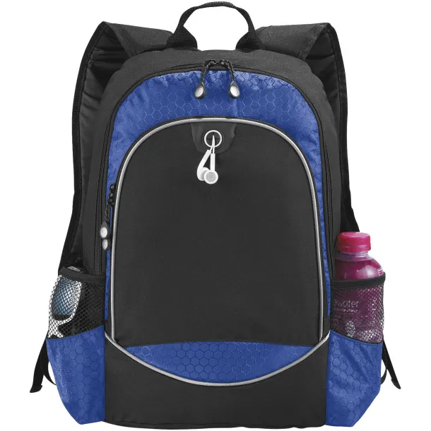 Benton 15" laptop backpack Solid black Royal blue